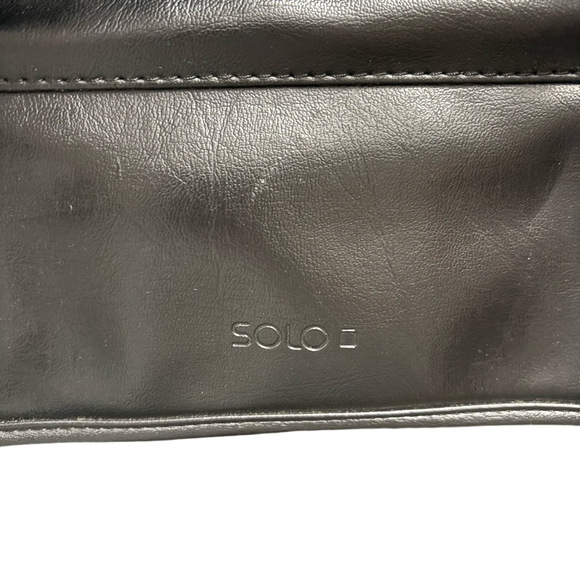 Solo Black Leather Briefcase for Men NWOT - Picture 4 of 7